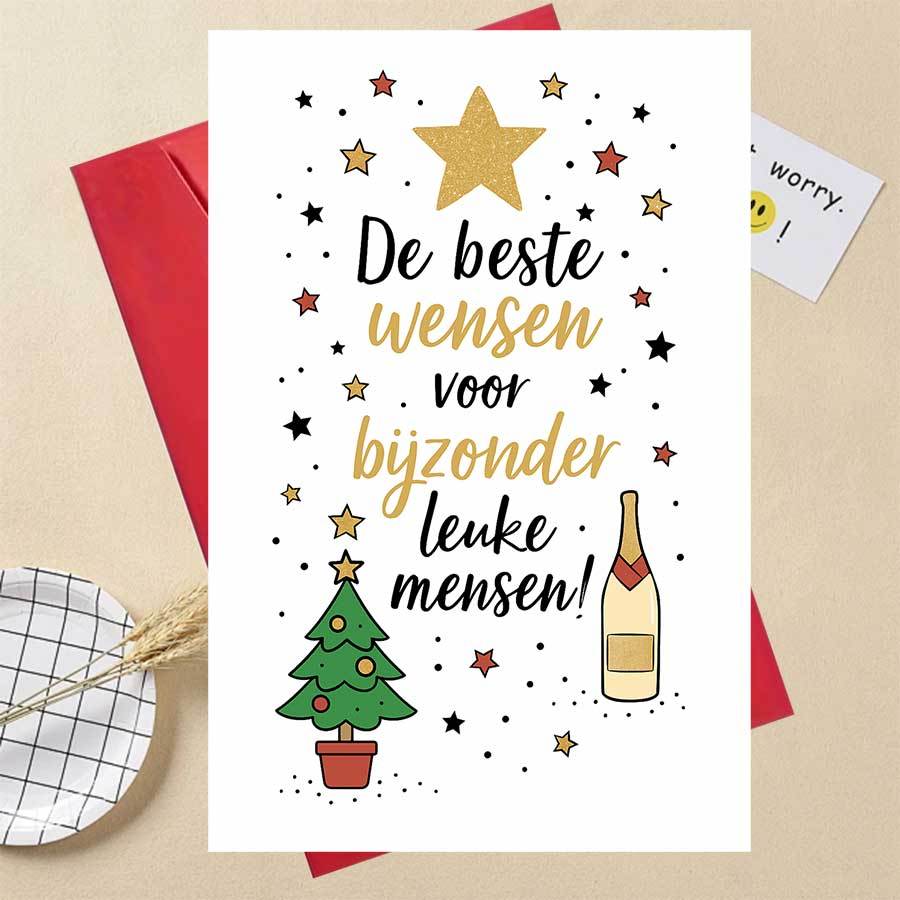 TEMU 1 stuk Feestelijke wenskaart met ontwerp, perfect voor vrienden, familie en collega's om warme wensen te verspreiden tijdens Kerstmis en