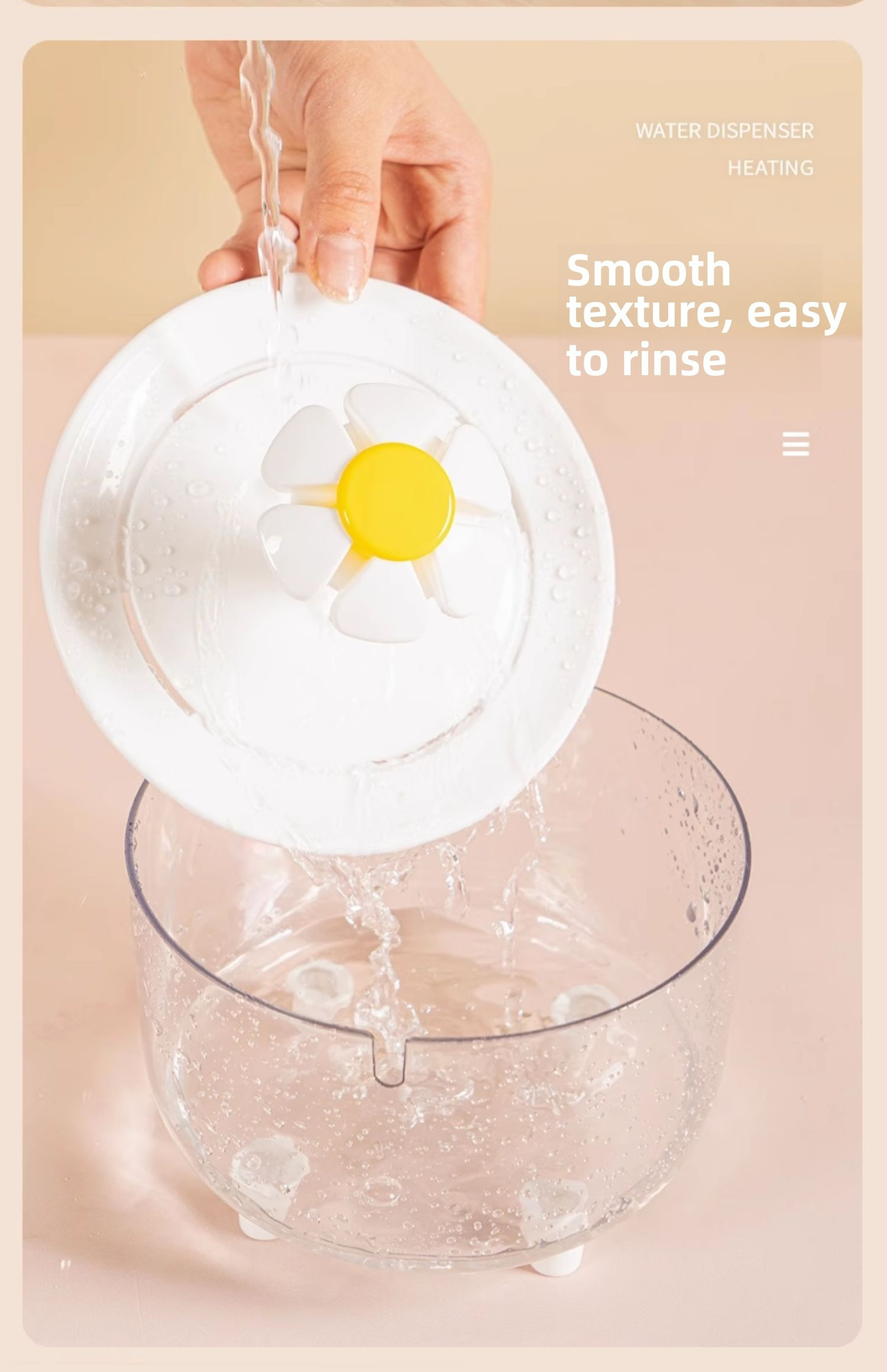 pet water dispenser automatic flower shaped water fountain for cats large pet water dispenser for dogs automatic cat water fountain with   suitable for cats capacity can   be used for dogs details 4