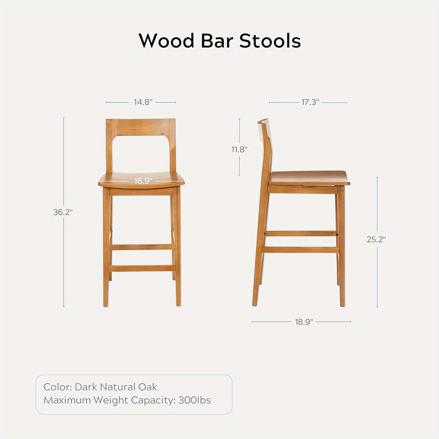 Counter Height Stools Set of 2, Farmhouse 25