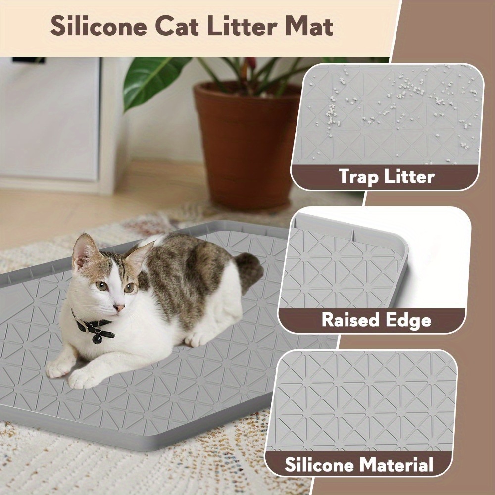 Motsamla Tapis De Litière Pour Chat, 88,9 X 61 Cm, Grand Tapis De Piège à Litière Pour Chat Pour