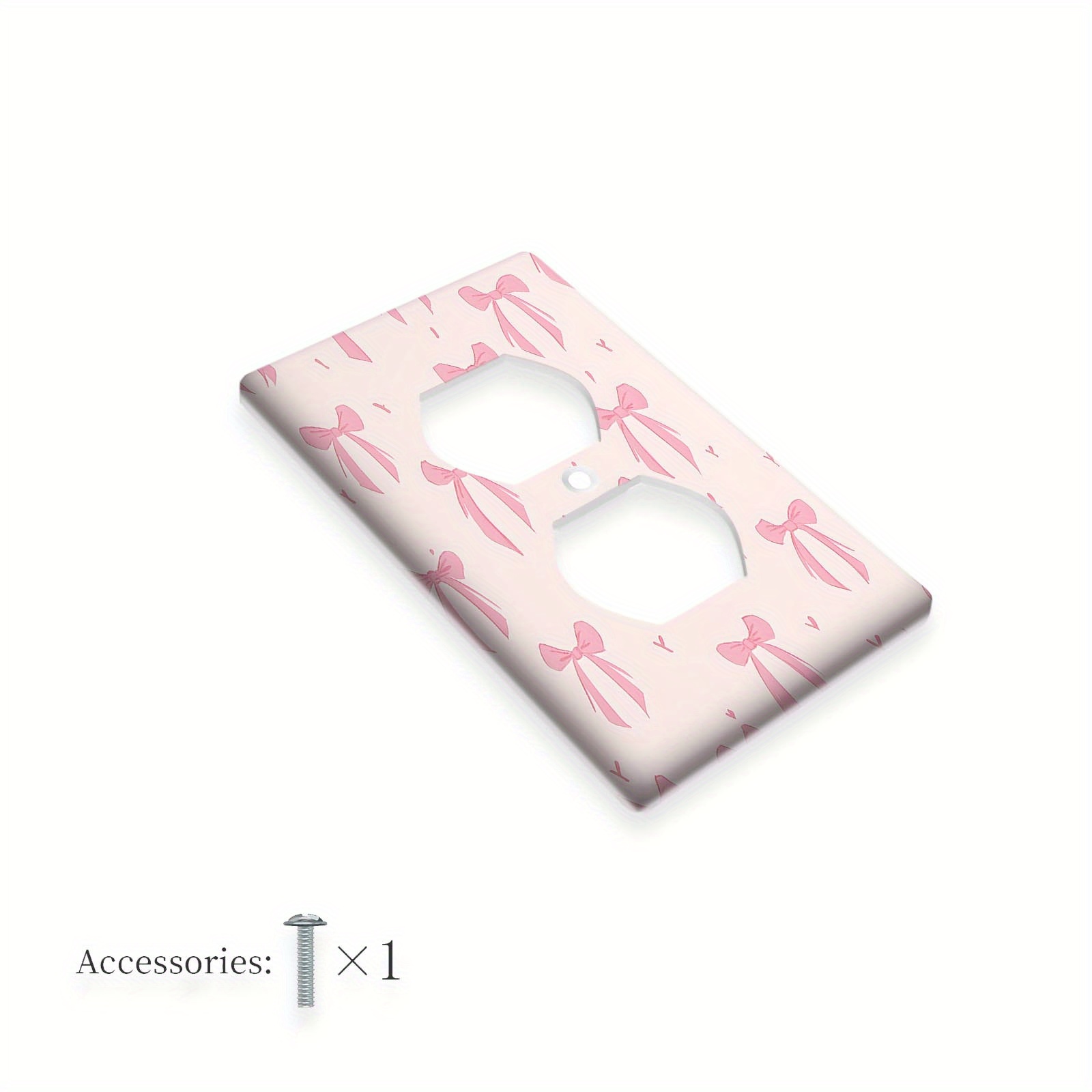 TEMU 1pc Plaque Murale à Nœud Papillon 1 Gang/2 Gang | Couvercle de Commutateur d'Éclairage | Panneau Décoratif, Cache Prise pour Cuisine, Bureau et