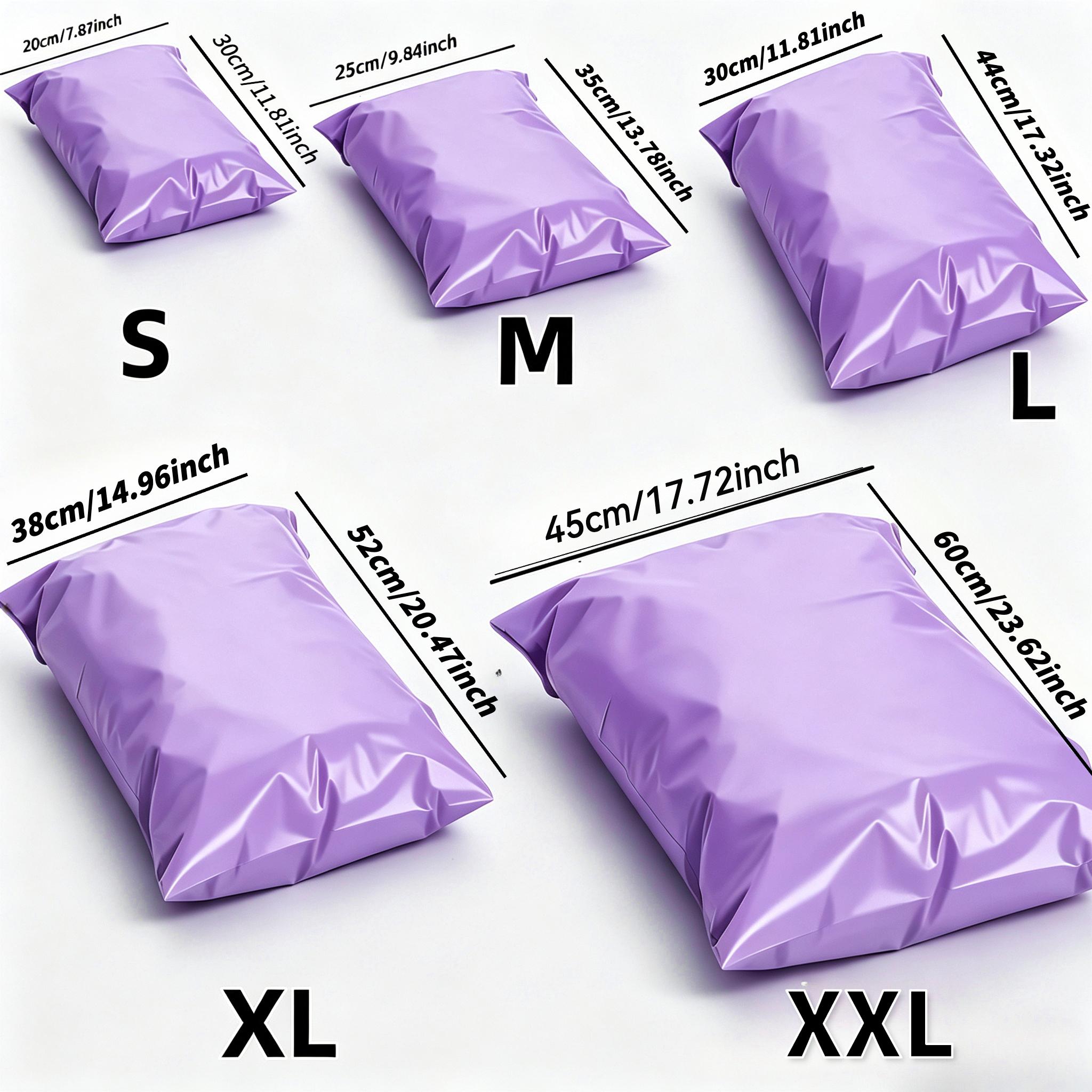 TEMU 35 pezzi Sacchetti Viola Autoadesivi in PE Ispessito - Buste Opaque per Spedizioni, Misure da S a Xxl (Confezione All'Ingrosso), Imballaggio