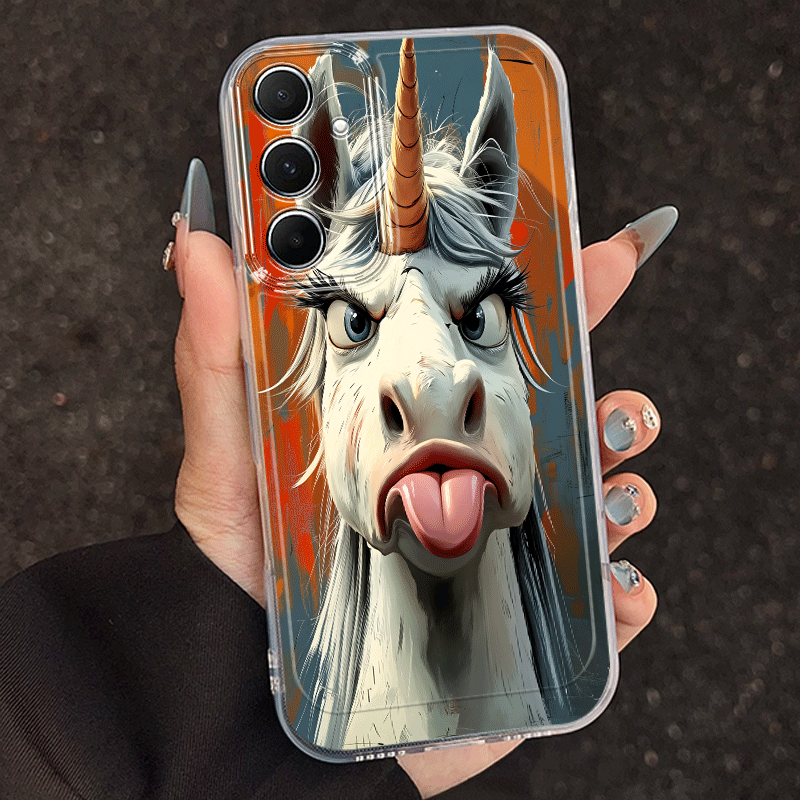 TEMU Phone Case - Unicorn Funny Print Phone Case For Galaxy A02 A03s A04 A05s A06 A13 A14 A15 A16 5g A21s A22 A23 A24 A25 A32 A34 A35 A50 A52 A53 A54