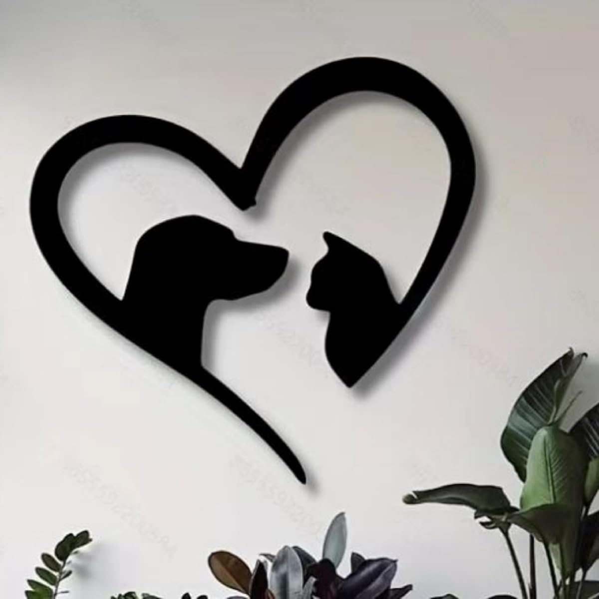 TEMU 2d Flat, Acrylic Wall Decor- Cat And - Modern Minimalist Metal Wall Decor, Suitable For Homes, Living Rooms, Bedrooms, Bathrooms, And Nurseries-