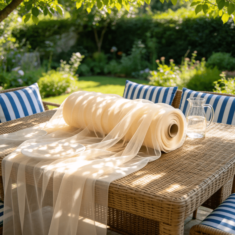 TEMU 1 Roll, -colored Mesh Tulle Drapery, 90 Meters Extra-long (3543.3in/295.27ft), Hanging Fabric Mesh Tulle Drapery, Transparent Flowing Fabric,