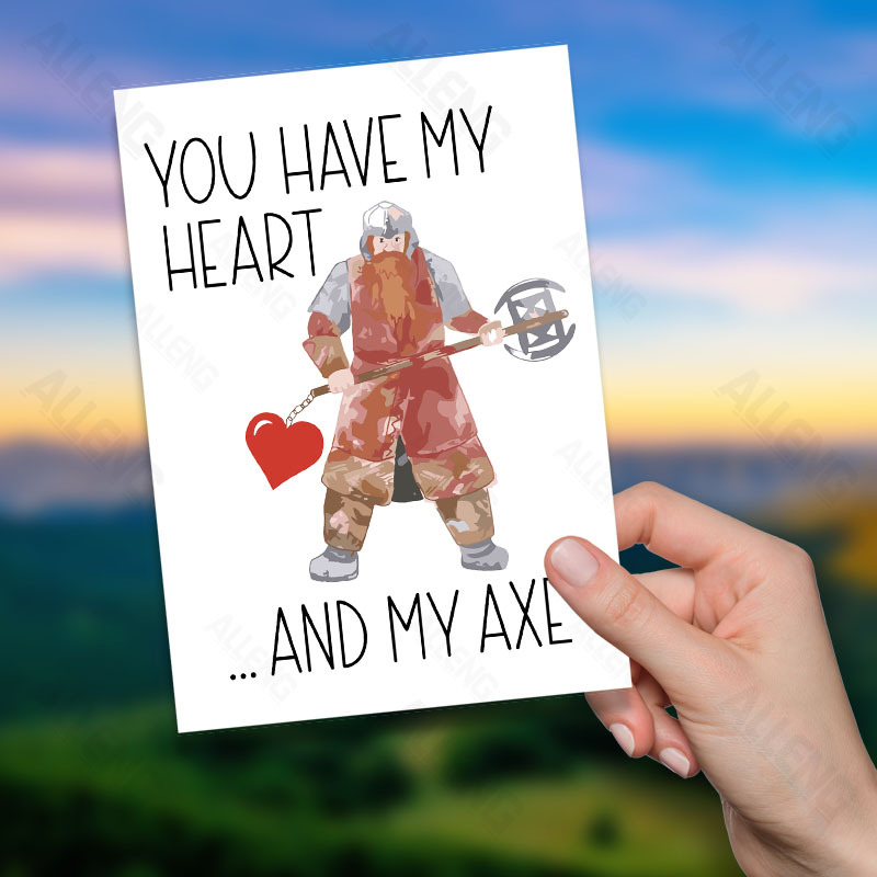 

1pc Dwarf Card - Ideal For Anniversary, Valentine's Day, And Christmas Presents | Humorous Greeting For Or Partner