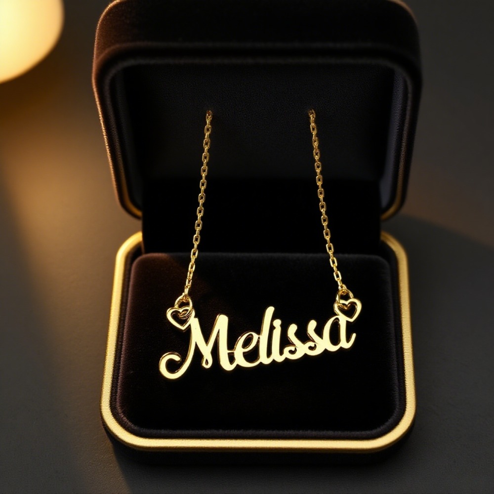 Personalized Heart-Shaped Name Necklace — Minimalist Gift for Her
