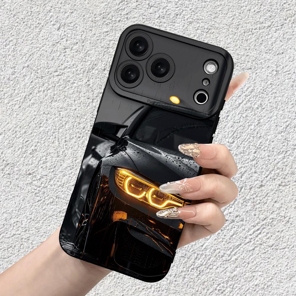 E-shop Handyhülle: Modisches Trendiges Cooles High-End INS-Stil Bedruckt Schwarz Matt Leicht -Rutsch -Fall Handyhülle für iPhone 17, 17 Air, 17 Pro, 17