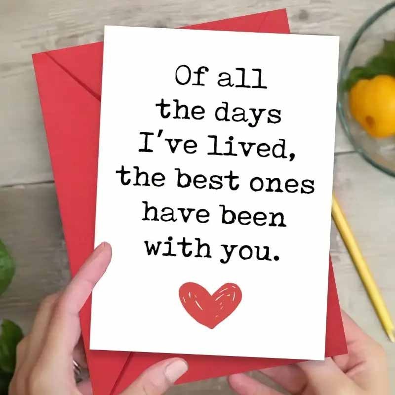 TEMU 1 Romantic Anniversary Card, Valentine's Day Card For Husband/wife, Boyfriend/girlfriend, Birthday Card For Men/women, Includes Envelope