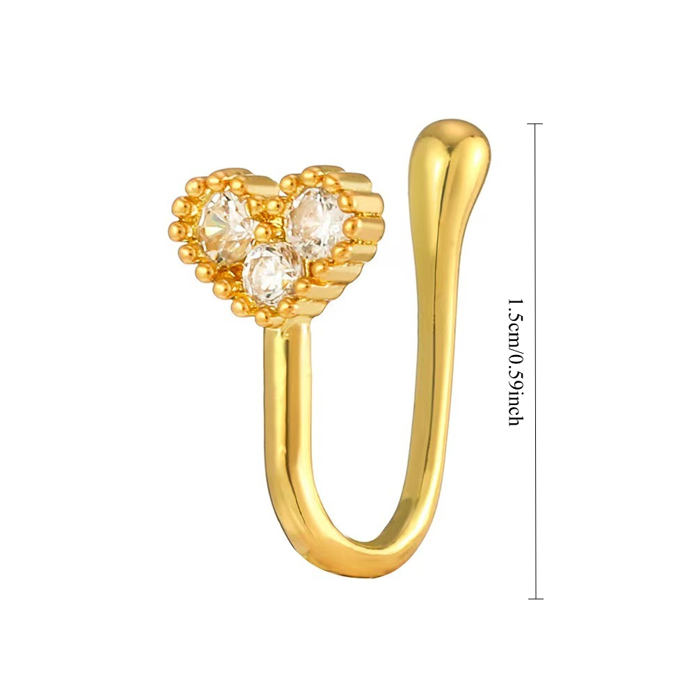 Women's Bling Bling Heart-Shaped Nose Clip