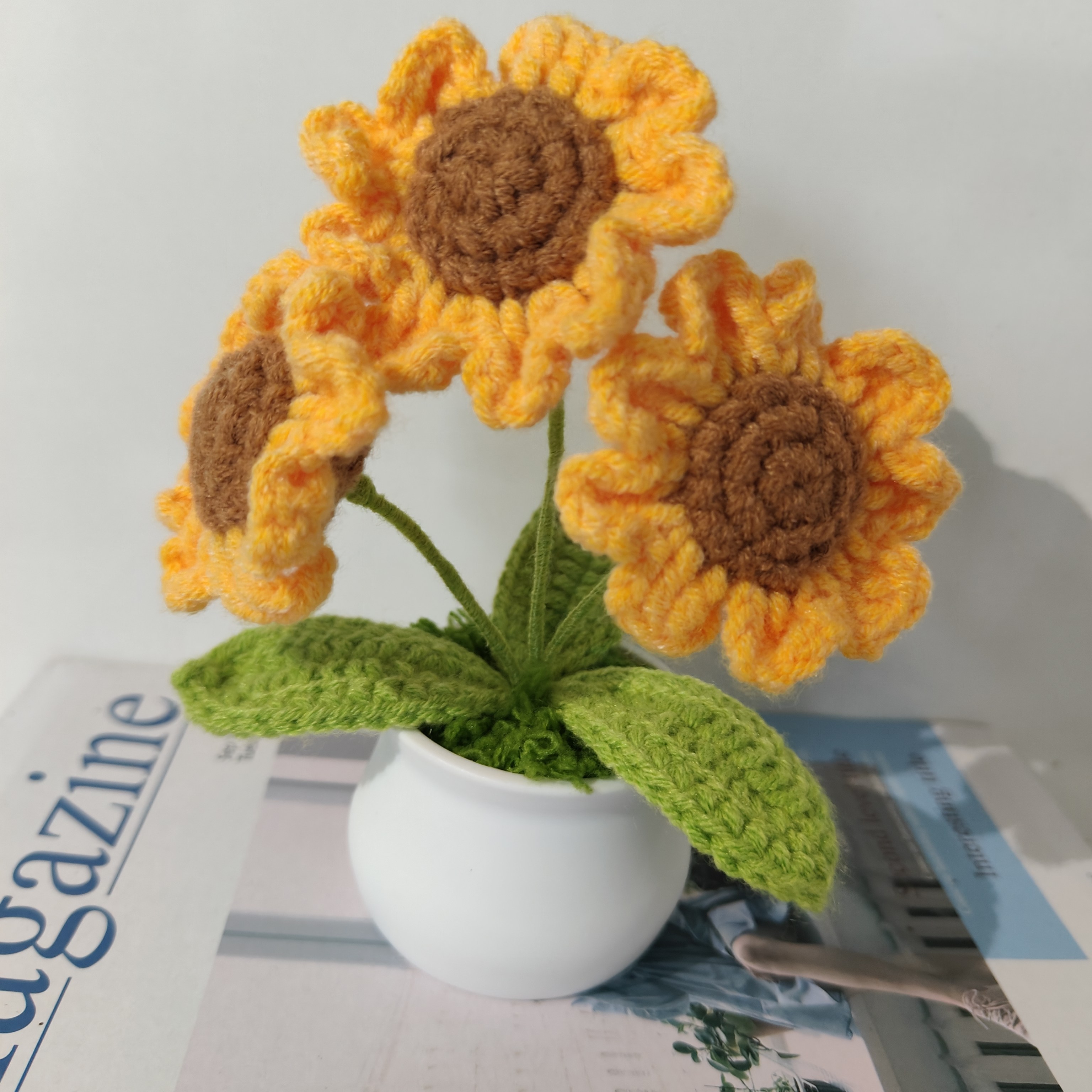 sunflower crochet sold on Temu United States