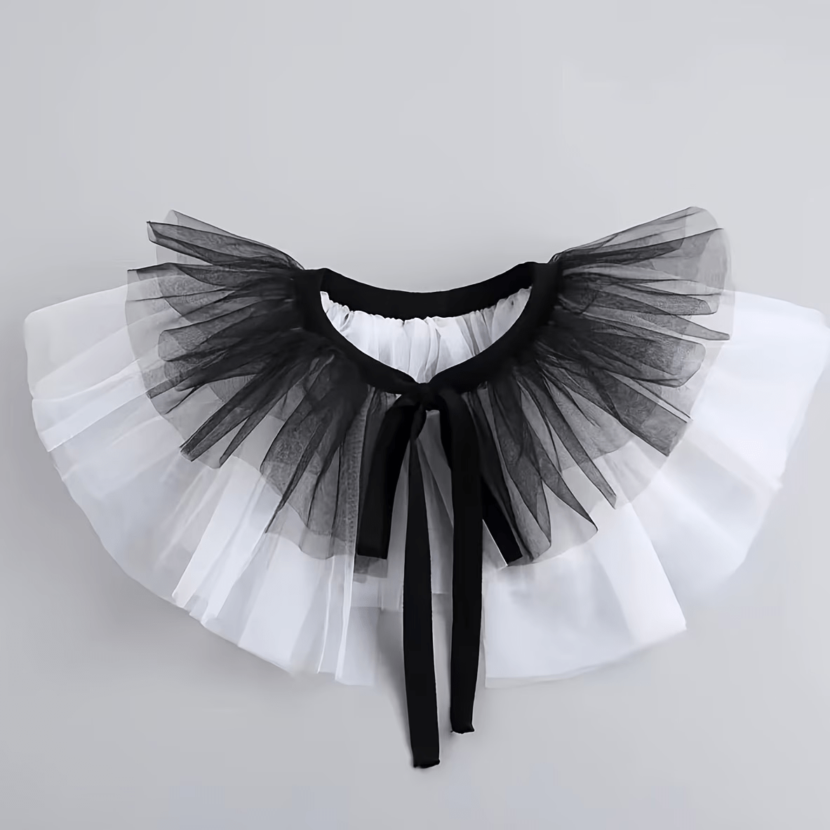 TEMU New Fashionable And Elegant, Cute, High-quality Women's New Fashionable And Elegant, Puff Mesh Women's Faux Collar