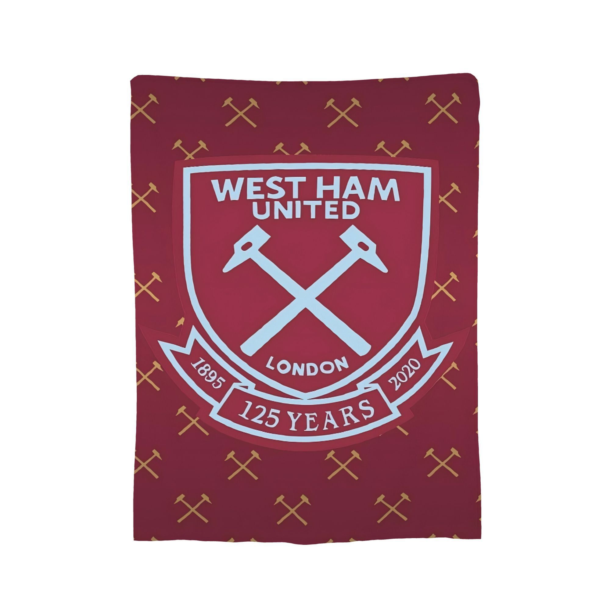 

West Ham United 125 Years Anniversary Flannel Blanket - Anime Theme, All , Non-woven Polyester , , 250-300gsm - Ideal Gift For Family, Warm & Lightweight For Sofa, Bed, Office Decor