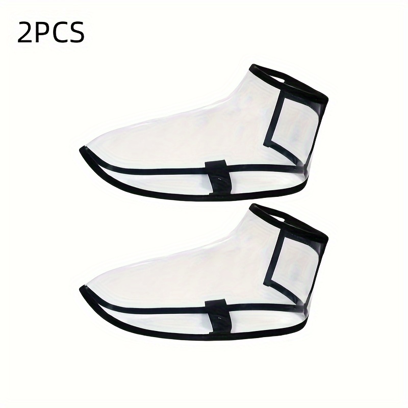 Image of A Pair Of Waterproof And -proof Hair Cutting Shoe Covers, Tpu Transparent Hair Salon Shoe Protectors, Reusable, Easy To Clean, Hair Resistant, Suitable For Barbers And Service Personnel