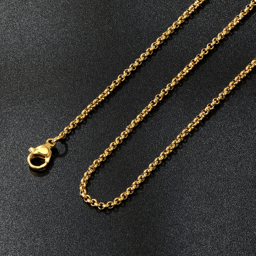Unisex O-Chain Stainless Steel Necklace, Hypoallergenic Gift