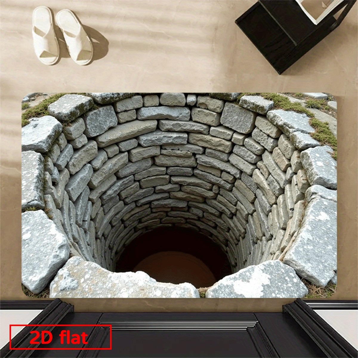TEMU 1pc Heavy-duty Non-slip Door Mat Suitable For Pets & Heavy Foot Traffic, Machine Washable Indoor/outdoor With Underground Shaft Design, Floor