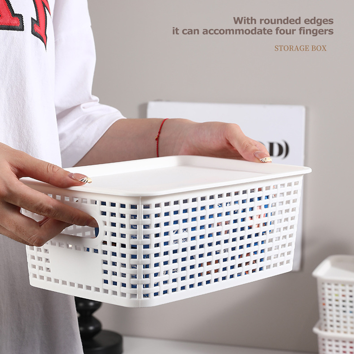 8-Pack Stackable Storage Bins with Bamboo Lids