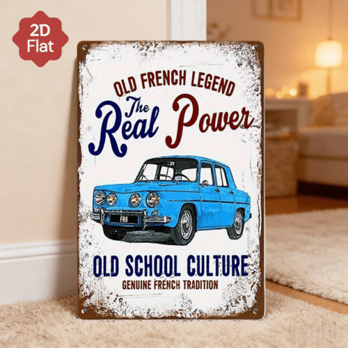 decoración de pared de madera con coche de estilo francés vintage, 2d - placa de madera vintage con francesa y , diseño de coche , eslogan francés, adecuada para garaje, cueva de hombre o decoración de en casa - regalo único para