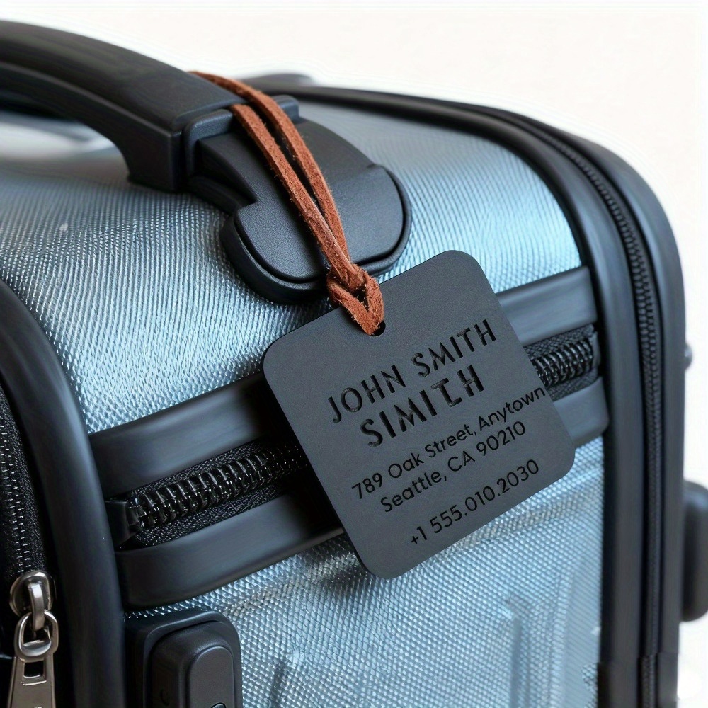 TEMU Custom Personalized Name Tags, Luggage Tags, Personalize , Address, Phone Number, Email, Suitable For Sports, Tennis, Gym, Water Bottles,