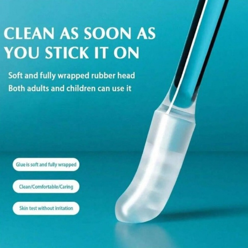 24pcs Count Disposable Ear Sticks - Gentle On Sensitive Ears, Non-Irritating Reusable Earwax Cleaners, Safe for All Ear Types, No Batteries Needed, Transparent Design for Easy Visibility, Ear Care Accessories, Userfriendly Product, Batteryfree