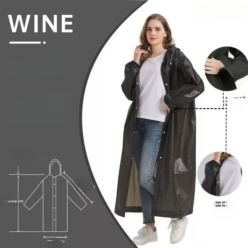 TEMU Impermeable de calidad y duradero—diseño con capucha de cobertura total y cordón ajustable, talla única. Adecuado para ciclismo, senderismo,