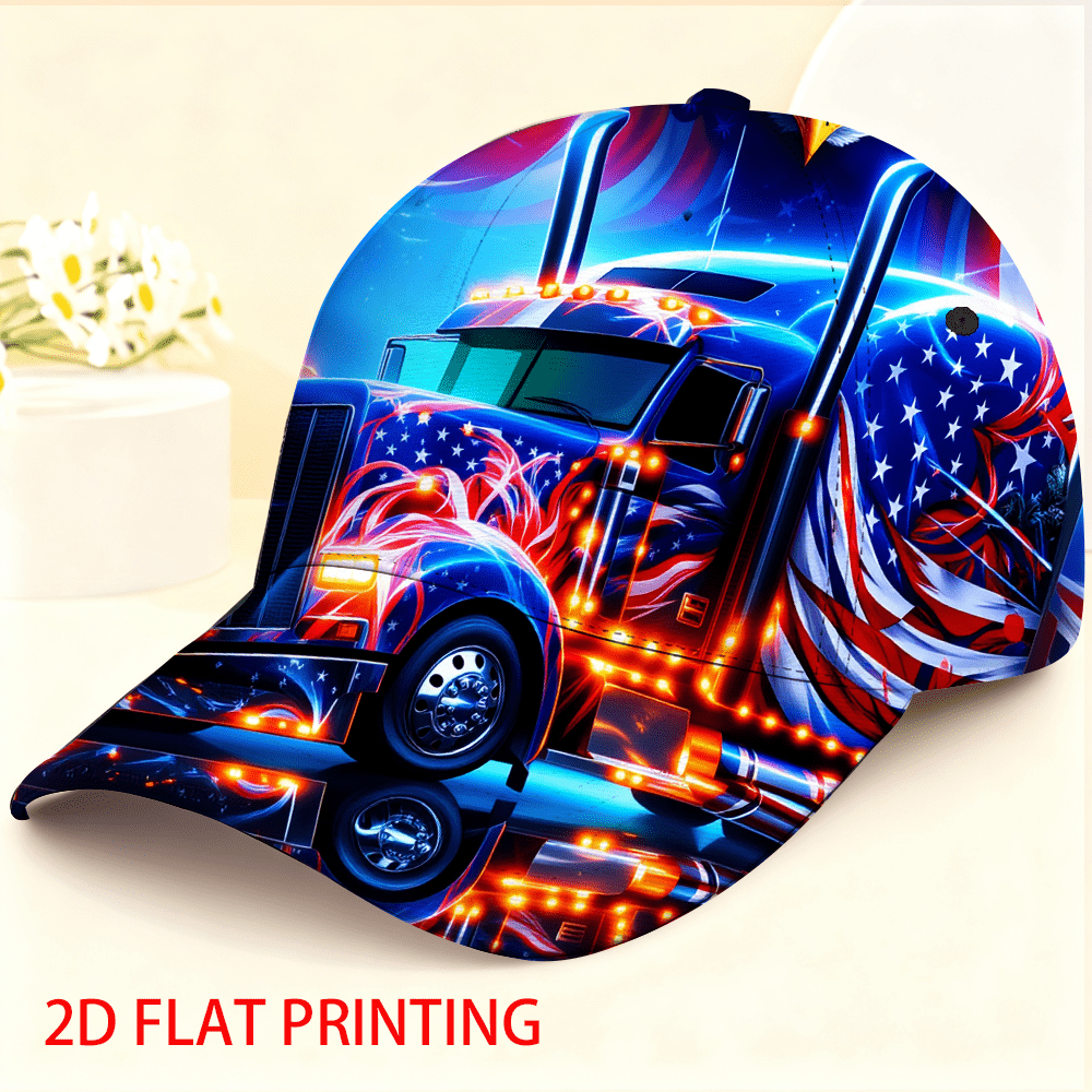 TEMU 1 Adjustable 2d Flat Design Baseball Cap- Stylish Cap, Unisex, Comfortable And Lightweight, Suitable For Shopping, Travel, And Daily Casual Wear