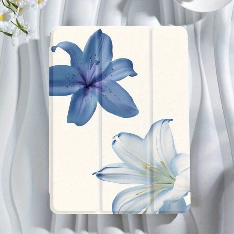 TEMU Creative Magnolia Tablet Protective Case For Ipad And For Galaxy Tab Models Including S10, S7+, S8, S9, S9fe, S10+, S6 Lite, A7, A8, And A9+