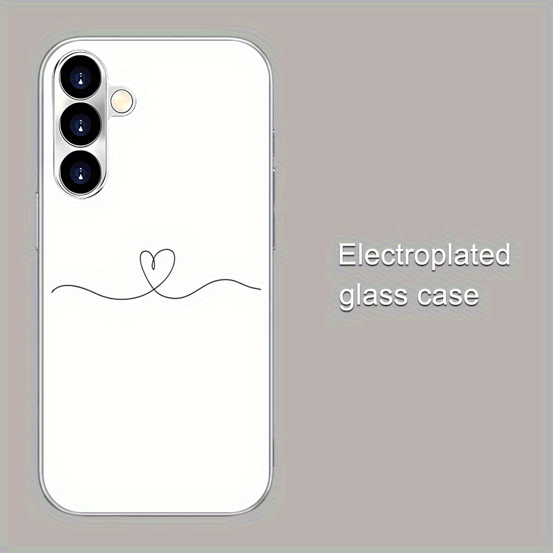 TEMU Phone Case - Fashionable And Personalized Electroplated Phone Case, Universal For 15 , Suitable For Galaxy