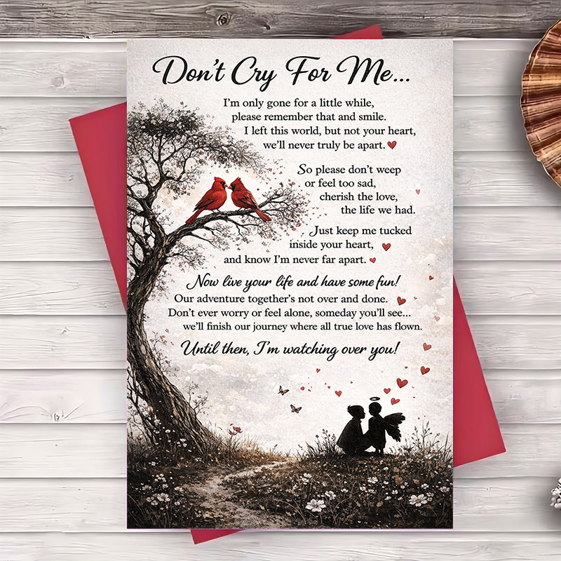 TEMU A Set Of 2 Items (an Envelope And A Greeting Card) Designed To Convey Love And During Times Of Loss, Ideal For Providing Support , Family, Or