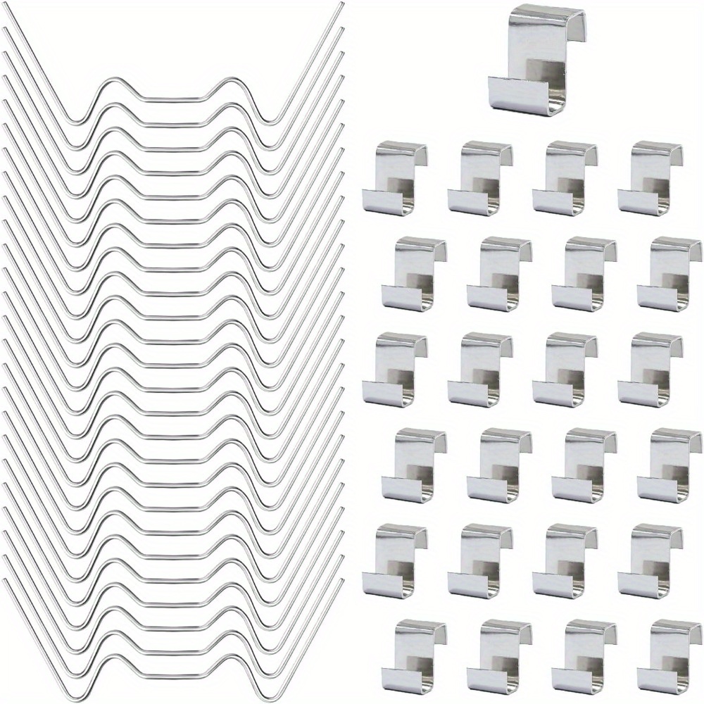 TEMU 50pcs Greenhouse Glass Clips Z And W Clips For Greenhouse Glass , W Spring Clips Greenhouse Clips For Glass, Greenhouse Glazing Clips Window