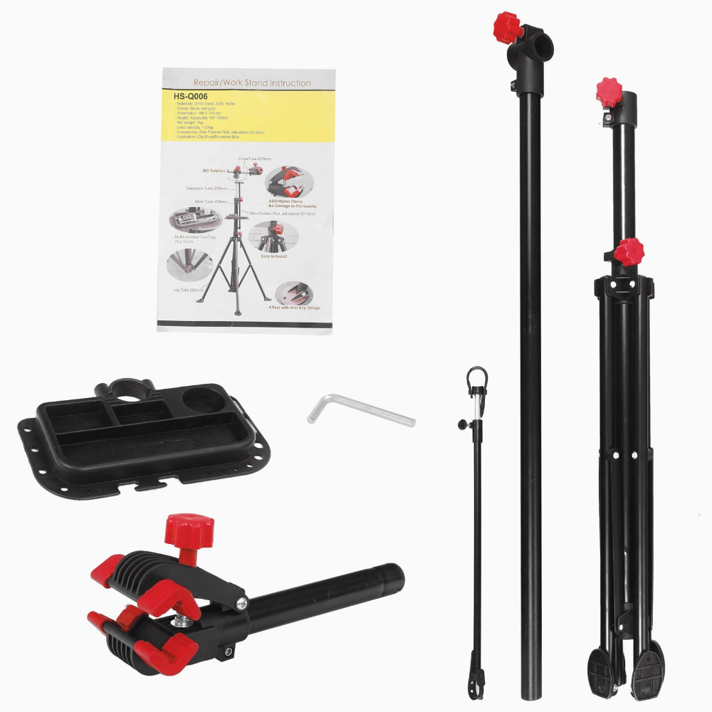 Image of Bicycle Mounting Bracket Repair Bracket Professional Adjustable Height 107cm-188cm 30kg, Applicable : /road Bike/mountain Bike Repair, Suitable Frame Diameter: 2.5~5cm