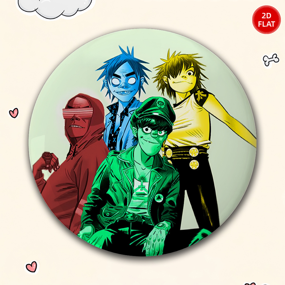 TEMU 2d Flat -2026 Latest Model, Men's Casual Round Brooch, Anime Cartoon Badge, Fashionable And Gorgeous Additions, Unisex Pin, Suitable For Fun
