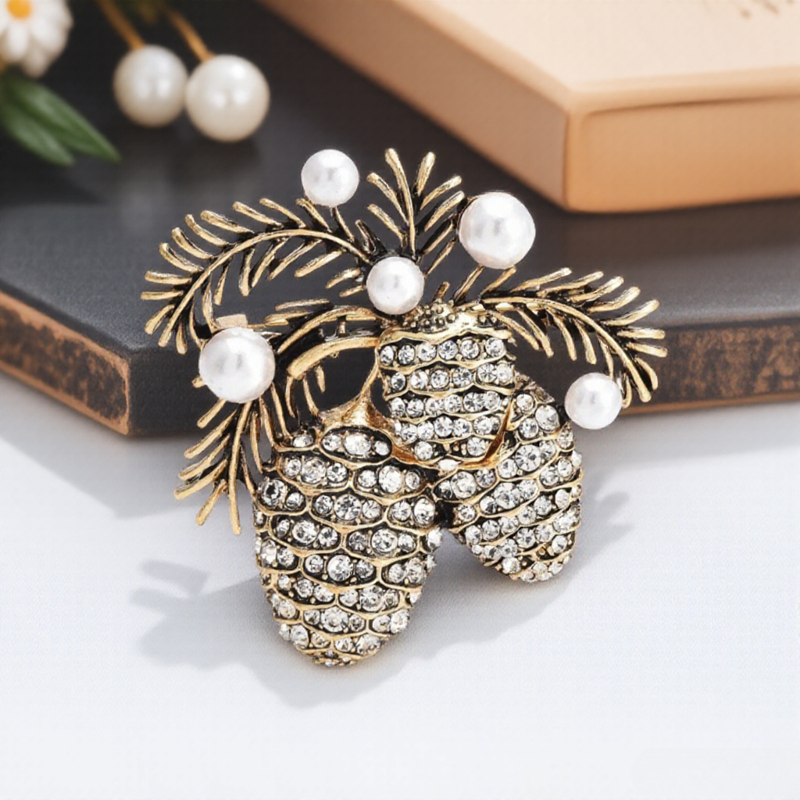 Image of High Quality Fashion Creative Brooch Women Plant Personality Party Wedding Dress Scarf Accessories