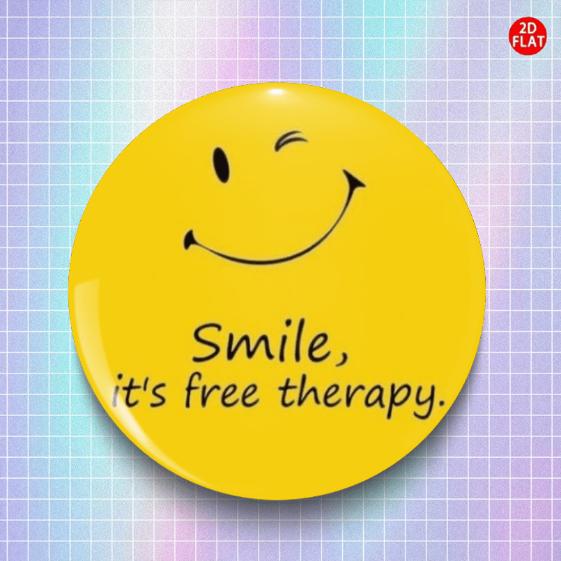 TEMU 2d Flat, 2d Flat Smile Anime Pin Badge - Suitable For Clothing, Hats, Backpacks - Plastic Pins For Gifts, Cost-effective Fashion Accessories For