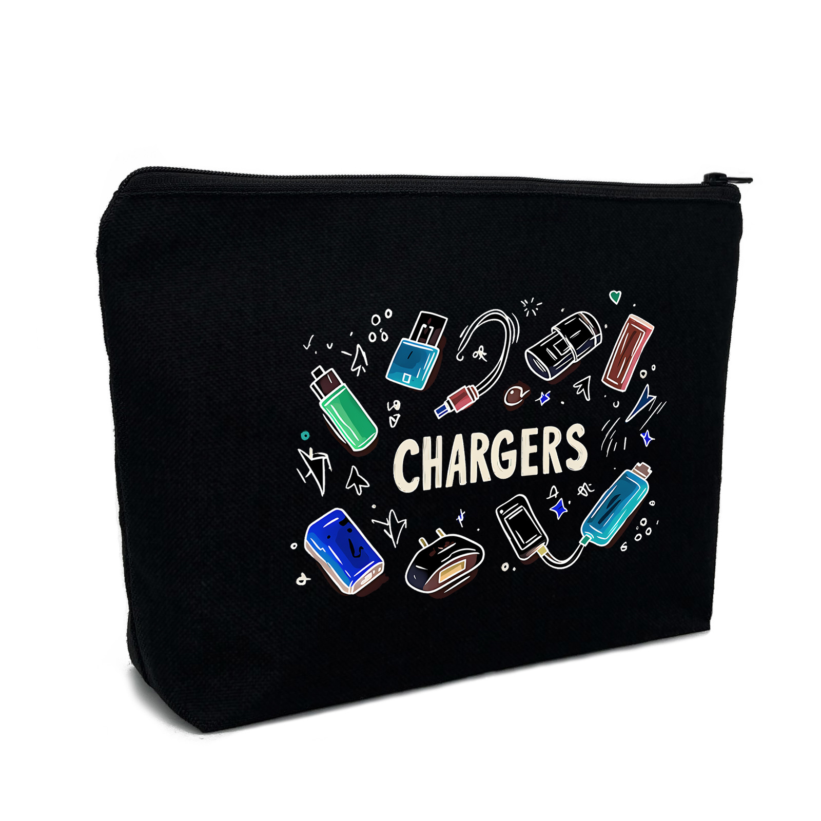 TEMU 1pc Unisex-adult Charger Organizer Bag, Non-electronic Accessories Pouch, Travel Cable & Usb Storage , Hypoallergenic, Random