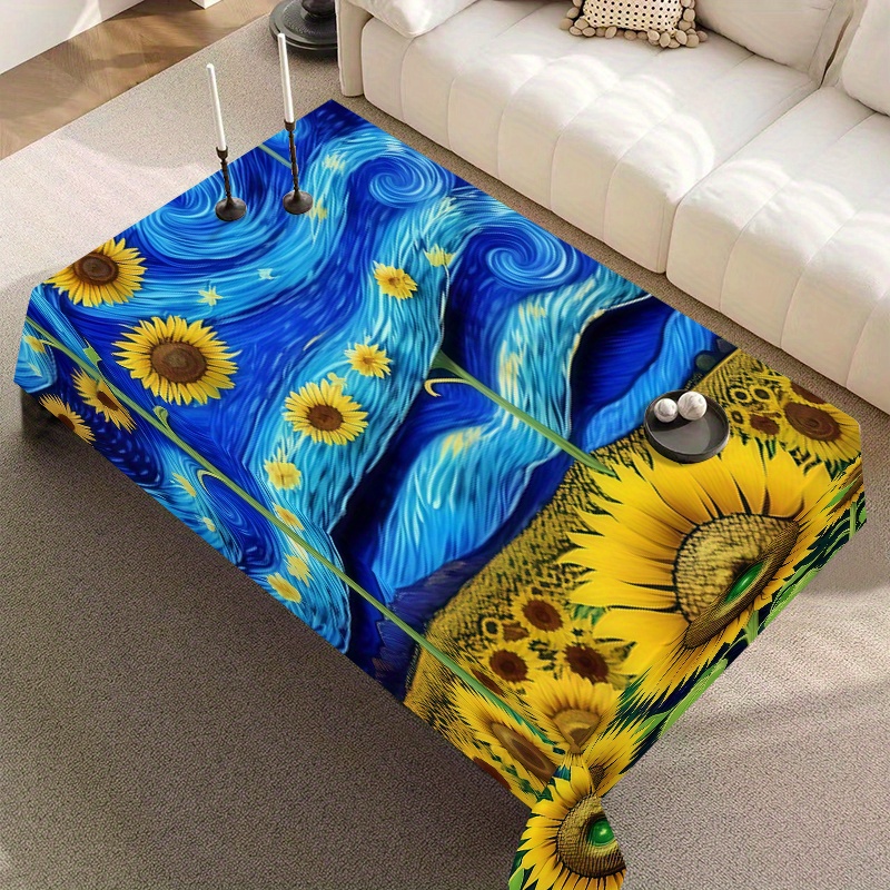 Nappe Ronde De 152,4 Cm - Motif Tournesol - Imperméable