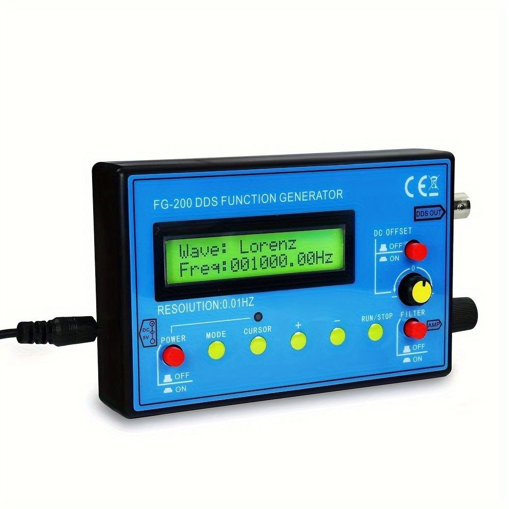 fg 200 dds   generator with frequency counter versatile 0 01hz to 500khz   module for sine square sawtooth more usb powered  
