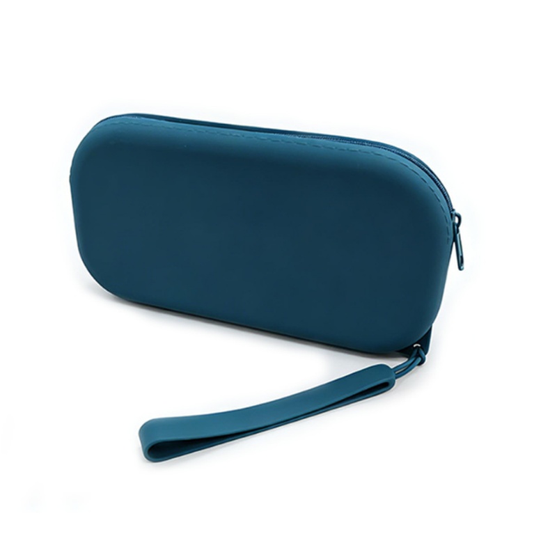 TEMU 1pc Waterproof Shockproof Easy Clean Silicone Cartoon Storage Bag Suitable For Students & Ladies, Cute Zipper Pouch With Lanyard, For School, -