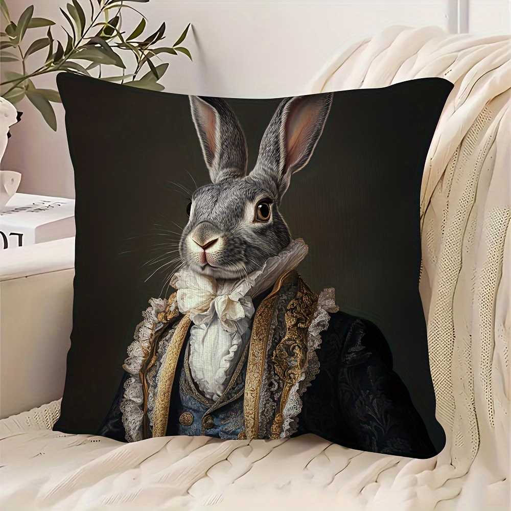 TEMU A Vintage On A Decorative Pillow Cover, 18x18 Inches, , Machine Washable, 100% Polyester, Zipper Closure, Suitable For Various Room Types, ,