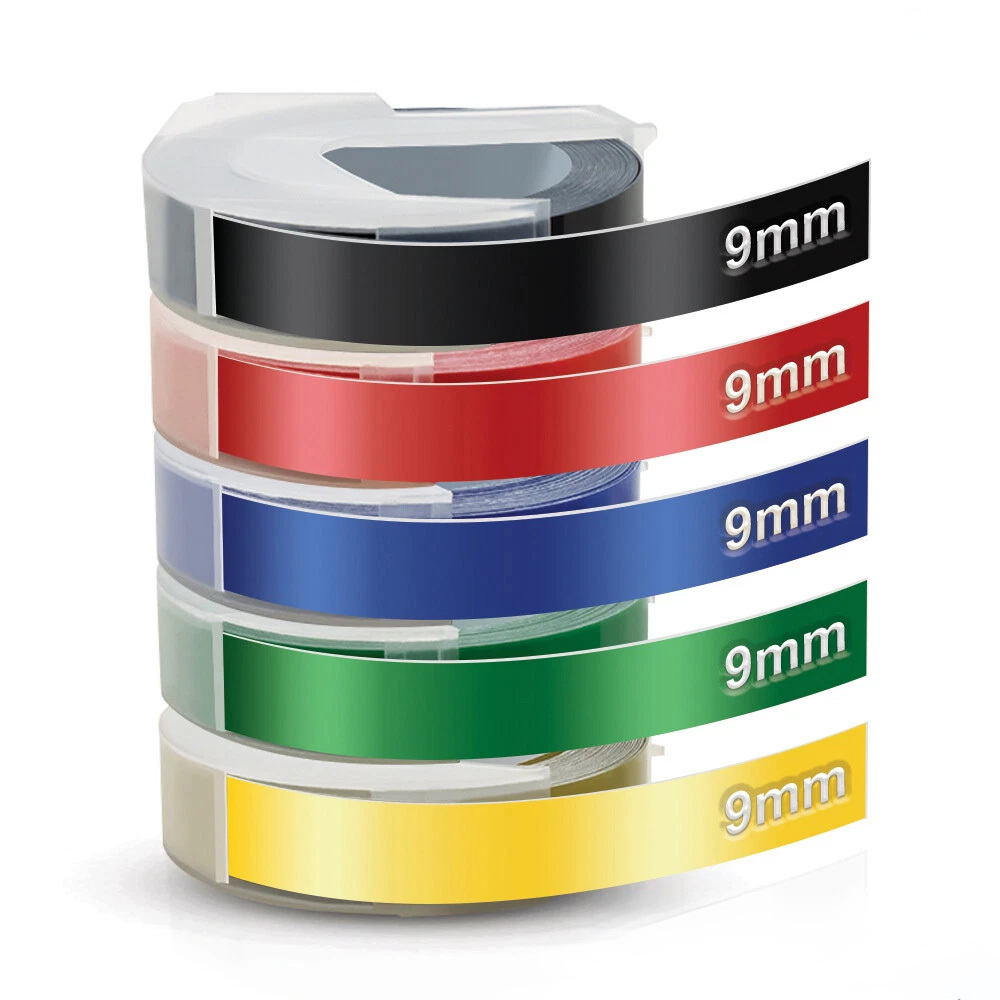 TEMU 5 Rolls 3d Embossed Relief Labels, Printable Labels, Marking Tapes, Compatible With For 12965/12966/organizer / Ii B90 Manual 3d Raised Letter