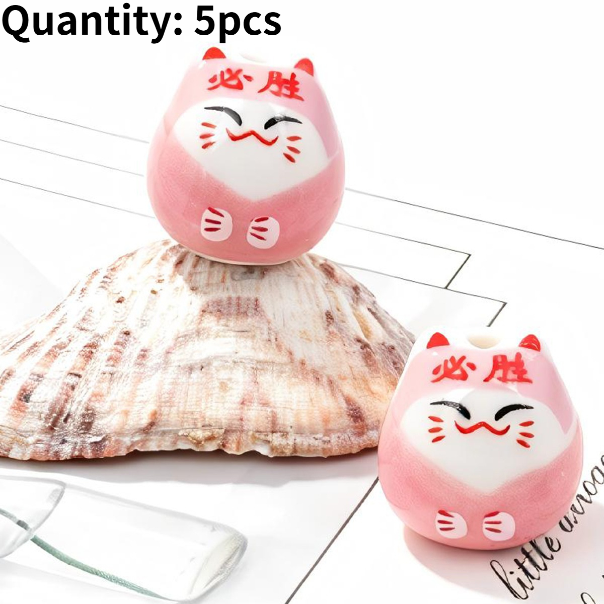 5pcs Set of Random Color Ceramic Beads for DIY Jewelry Making
