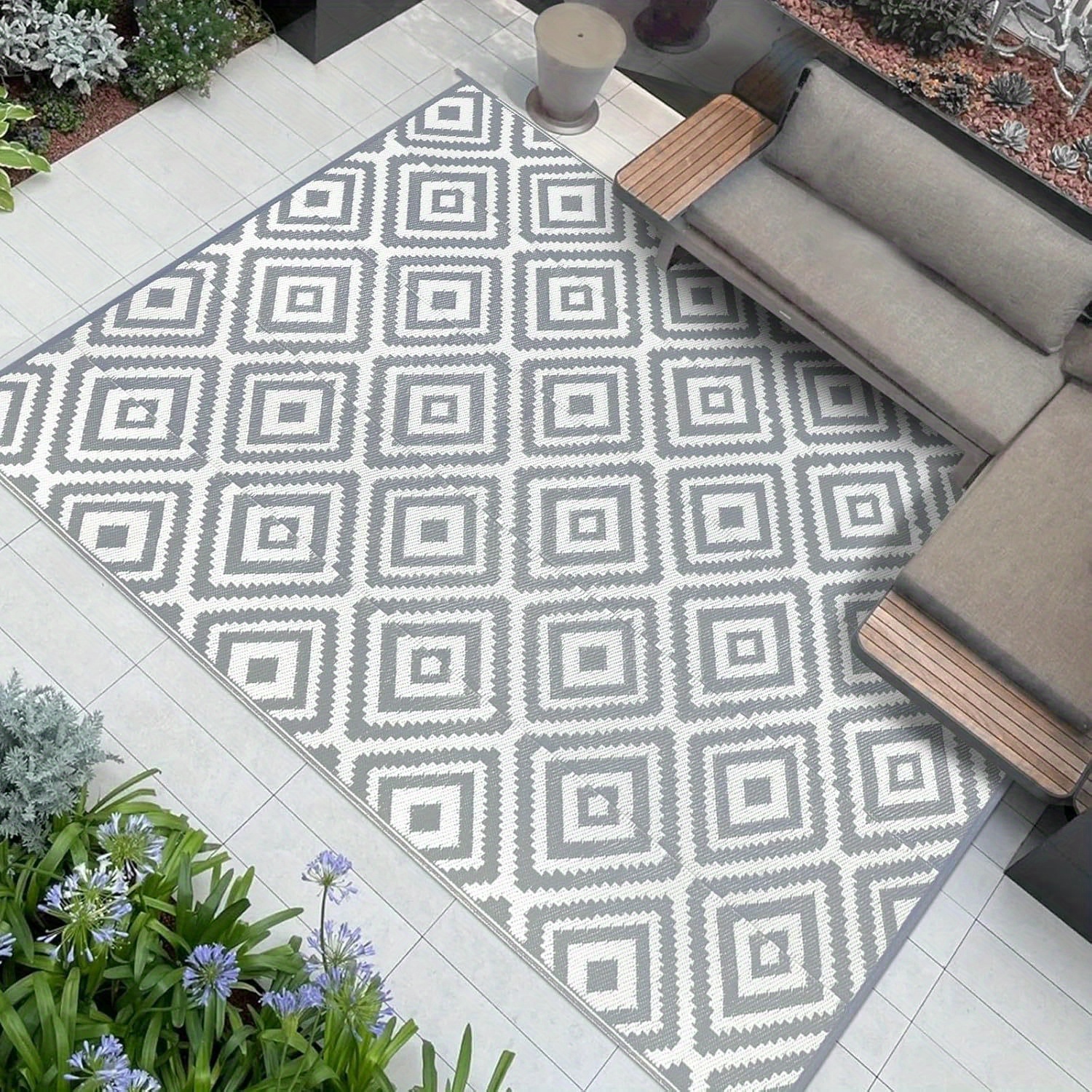 1pc outdoor carpet   balcony waterproof plastic patio camping plastic   blanket lightweight indoor outdoor