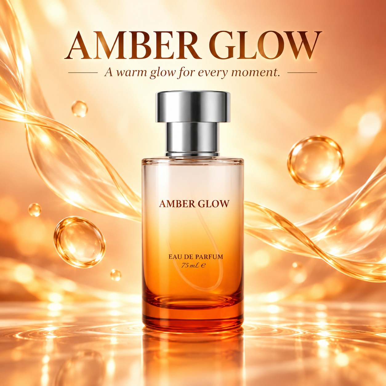 Amber Glow Perfume for Women, Eau De Parfum, 1pc, Warm Elegant Feminine Fragrance for Daily Wear, Date Night, Evening& Special Occasions, Minimalist Amber Bottle, Christmas Valentine's Day Mother's Day Birthday Gift for Her