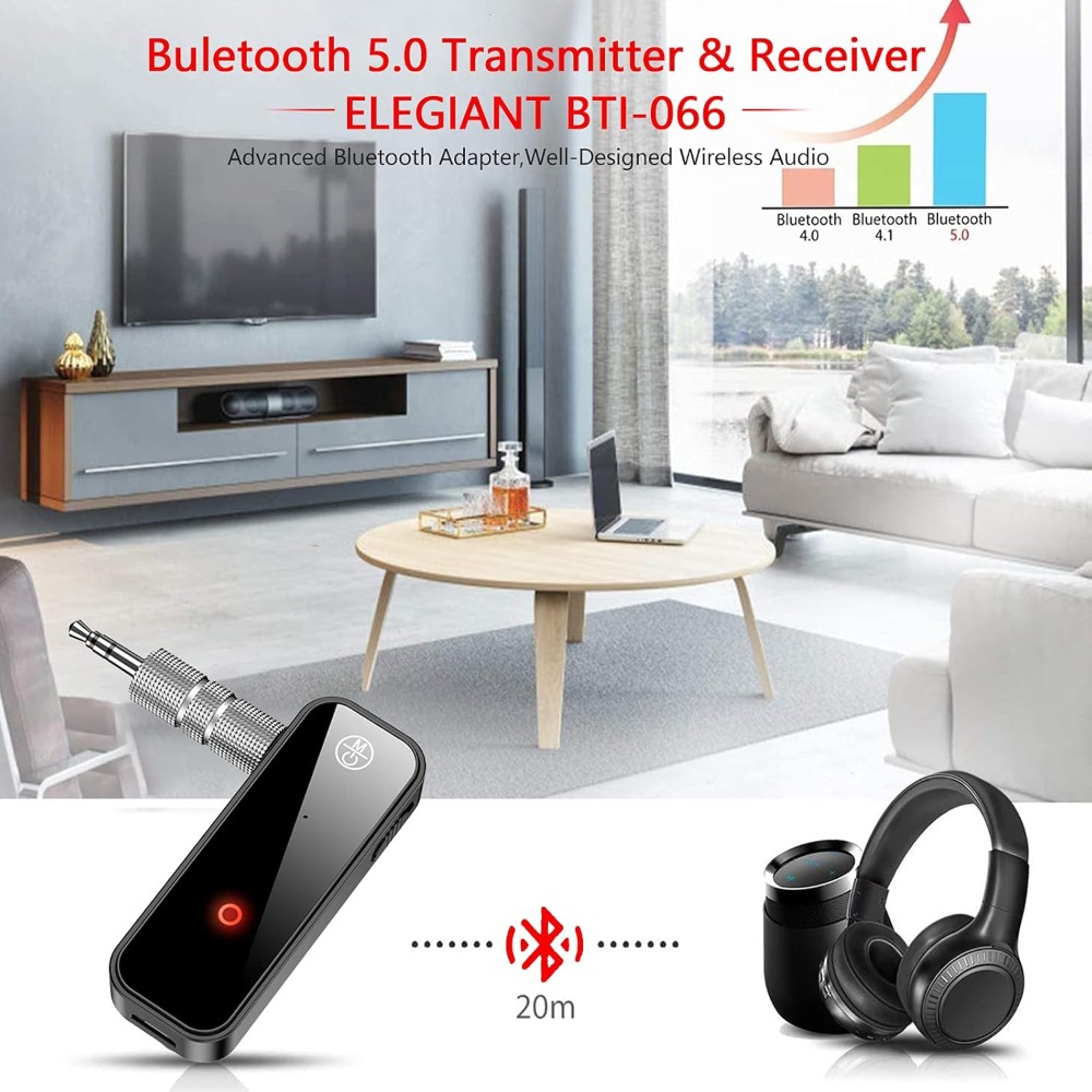 5 0 wireless receiver transmitter adapter 3 5mm jack suitable for   audio car receiver noise canceling aux adapter home music receiver clear call hands free calling independent day travel summer back to   details 7