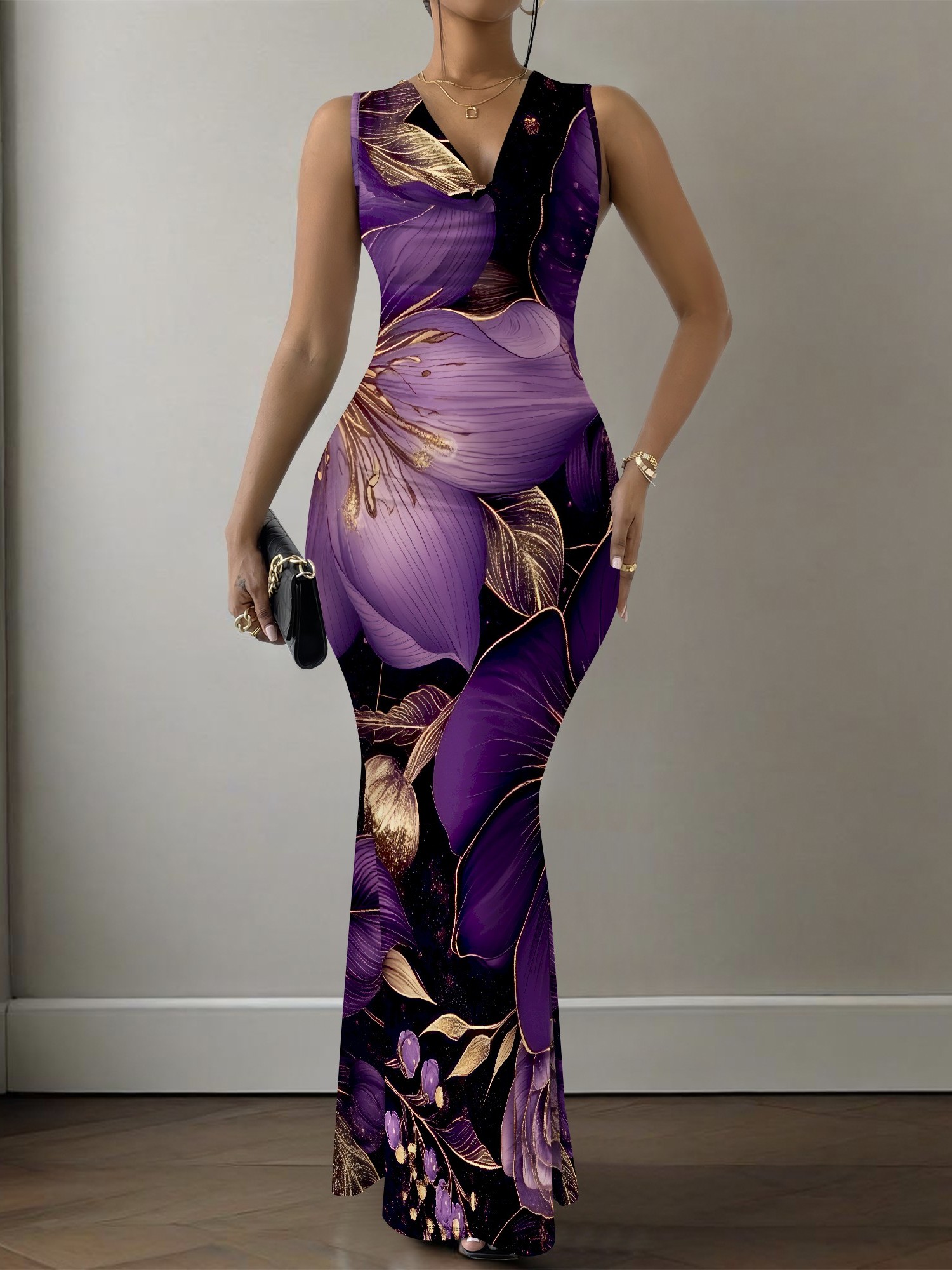 strapless open back dress Geoffrey Beene Ultra Violet Gown main image 0