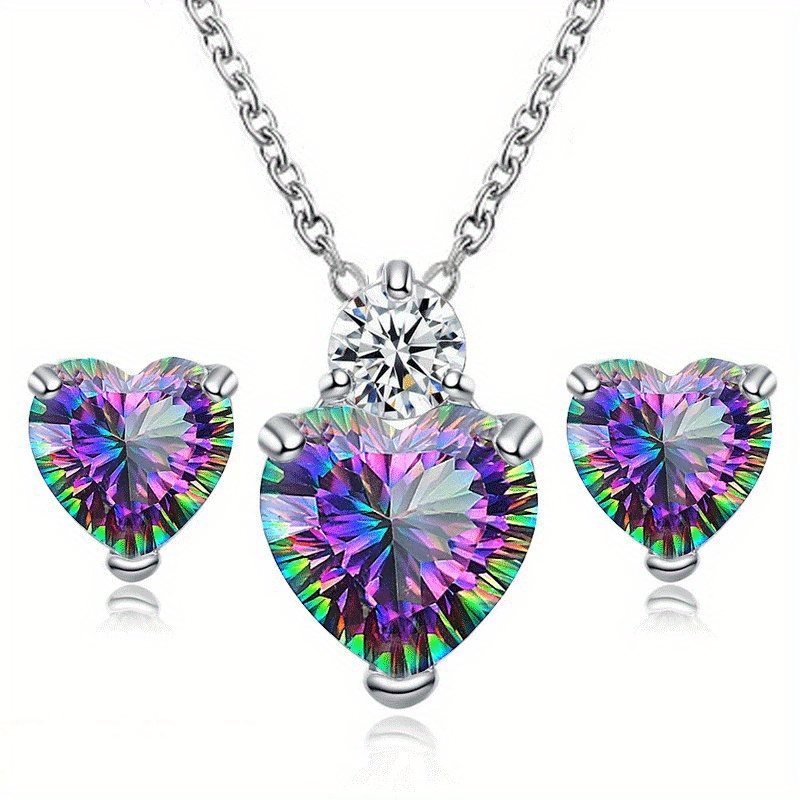 TEMU Collar, aretes de exquisito y moderno, elegante, collar de lujo , joyería, regalos para , , fiestas de Navidad