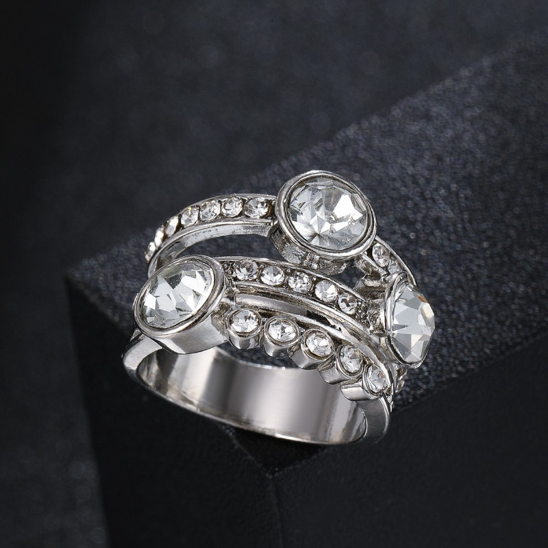Men's Large Round Synthetic Zircon Ring