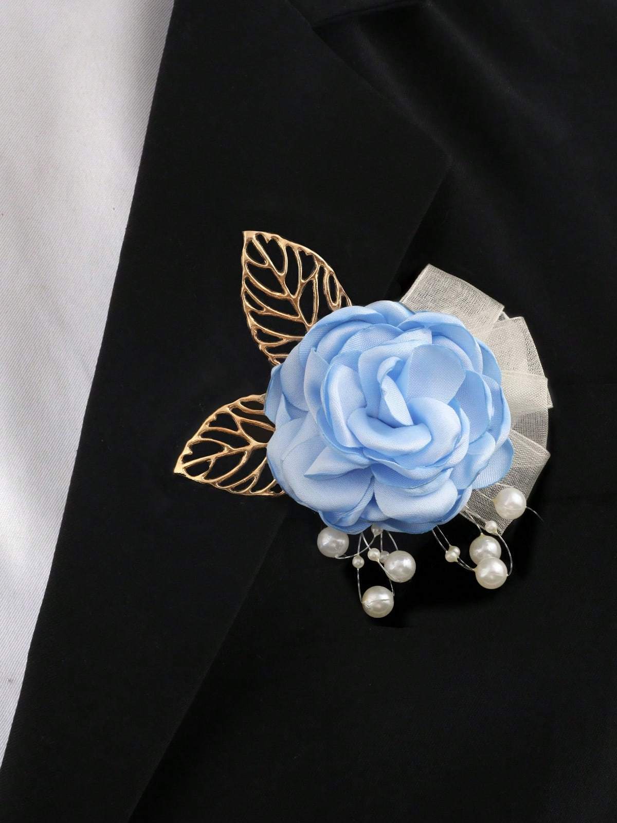1pc elegant groom royal blue corsage