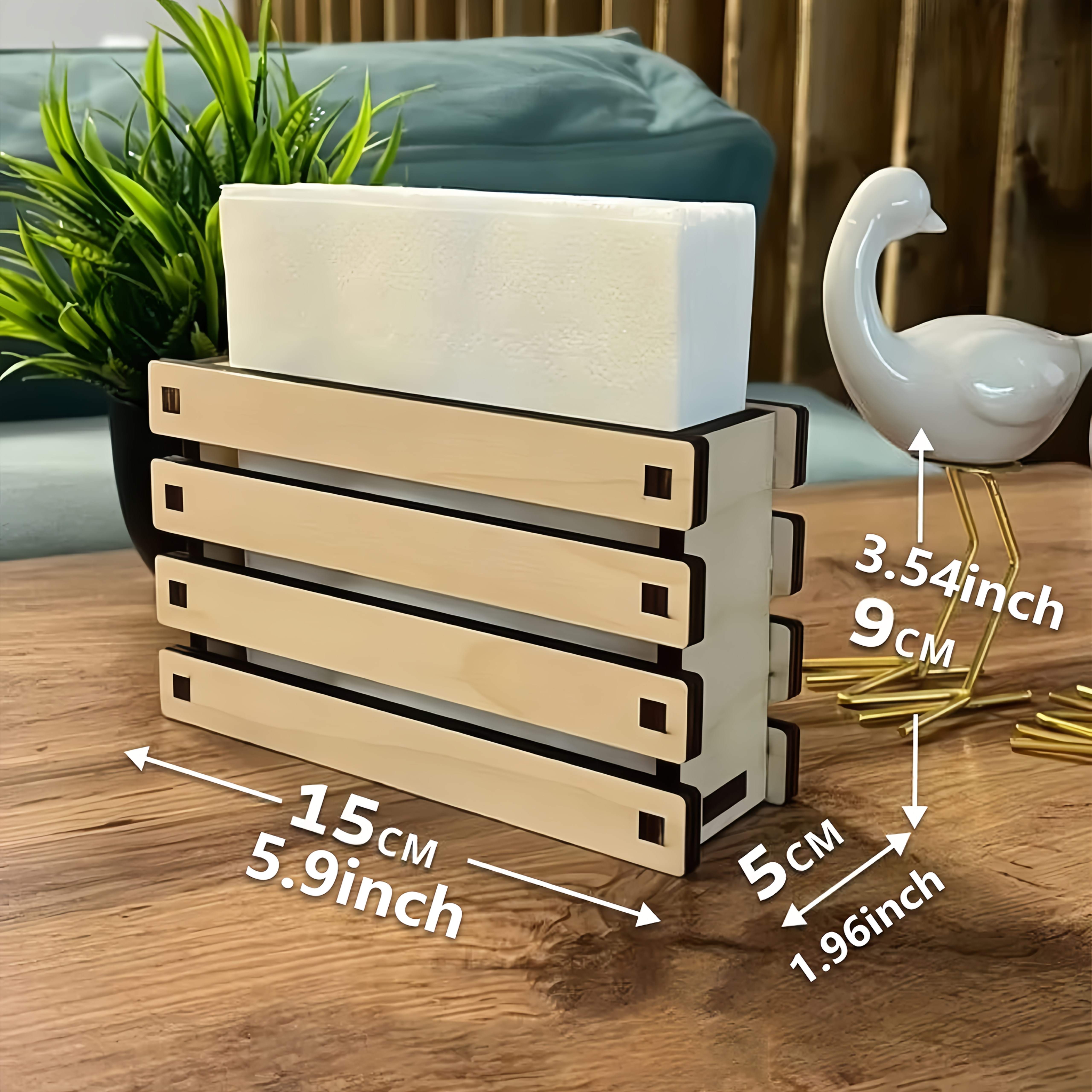 TEMU 1pc de Madera para Servilletas, Organizador de Pañuelos de Mesa para Hogar, Restaurante, Cafetería, Vertical de Servilletas de Mesa, Artículo
