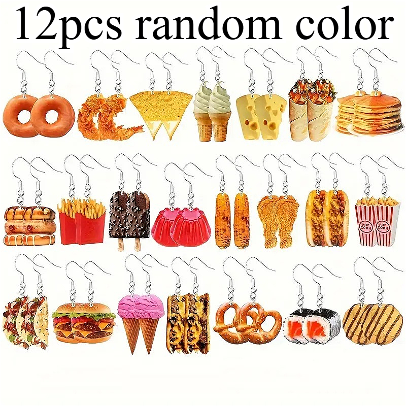 food earrings sold on Temu United States display picture 1